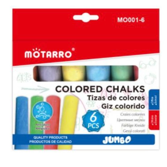 Jumbo Colored Chalks 6's | Bookazine HK
