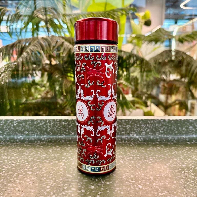Stainless Steel Thermos Bright Red Longevity 500Ml | Bookazine HK