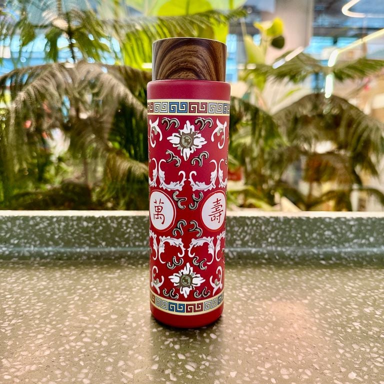 Stainless Steel Thermos Red Longevity 260Ml | Bookazine HK