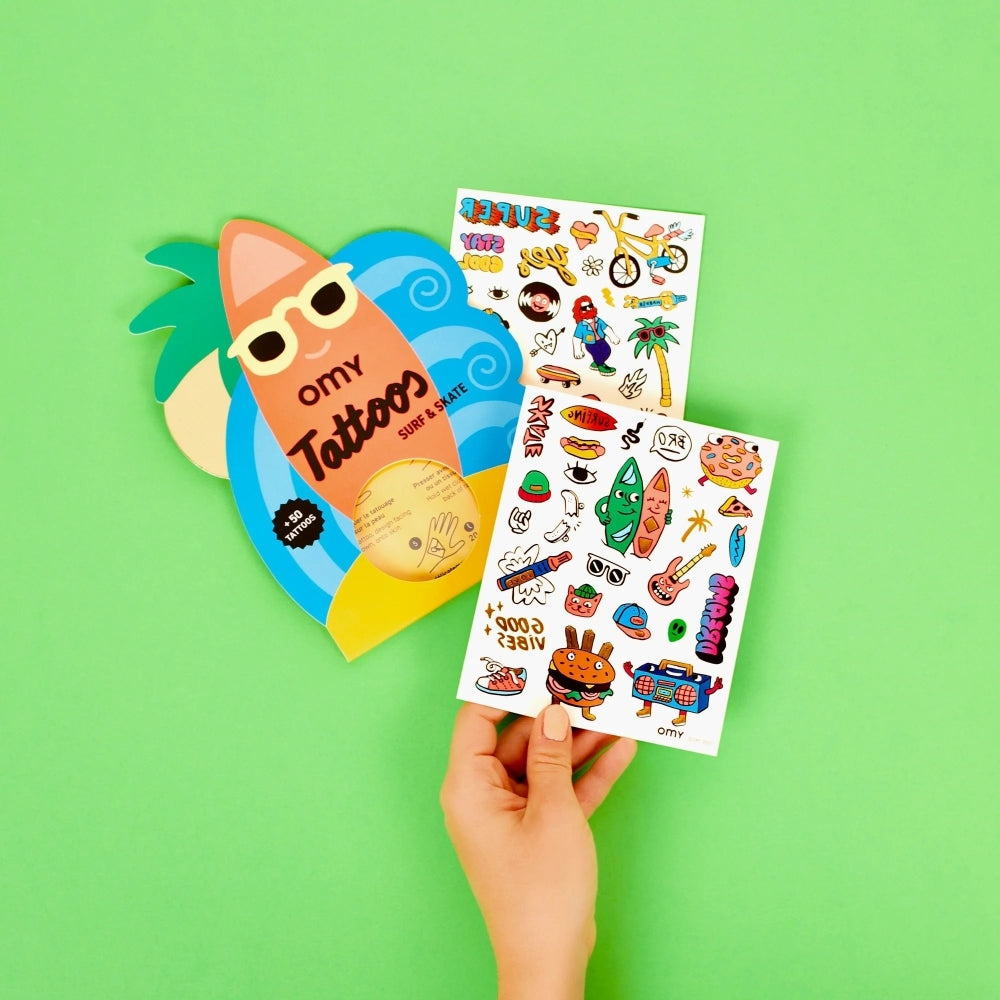 Temporary Tattoos - Surf & Skate | Bookazine HK
