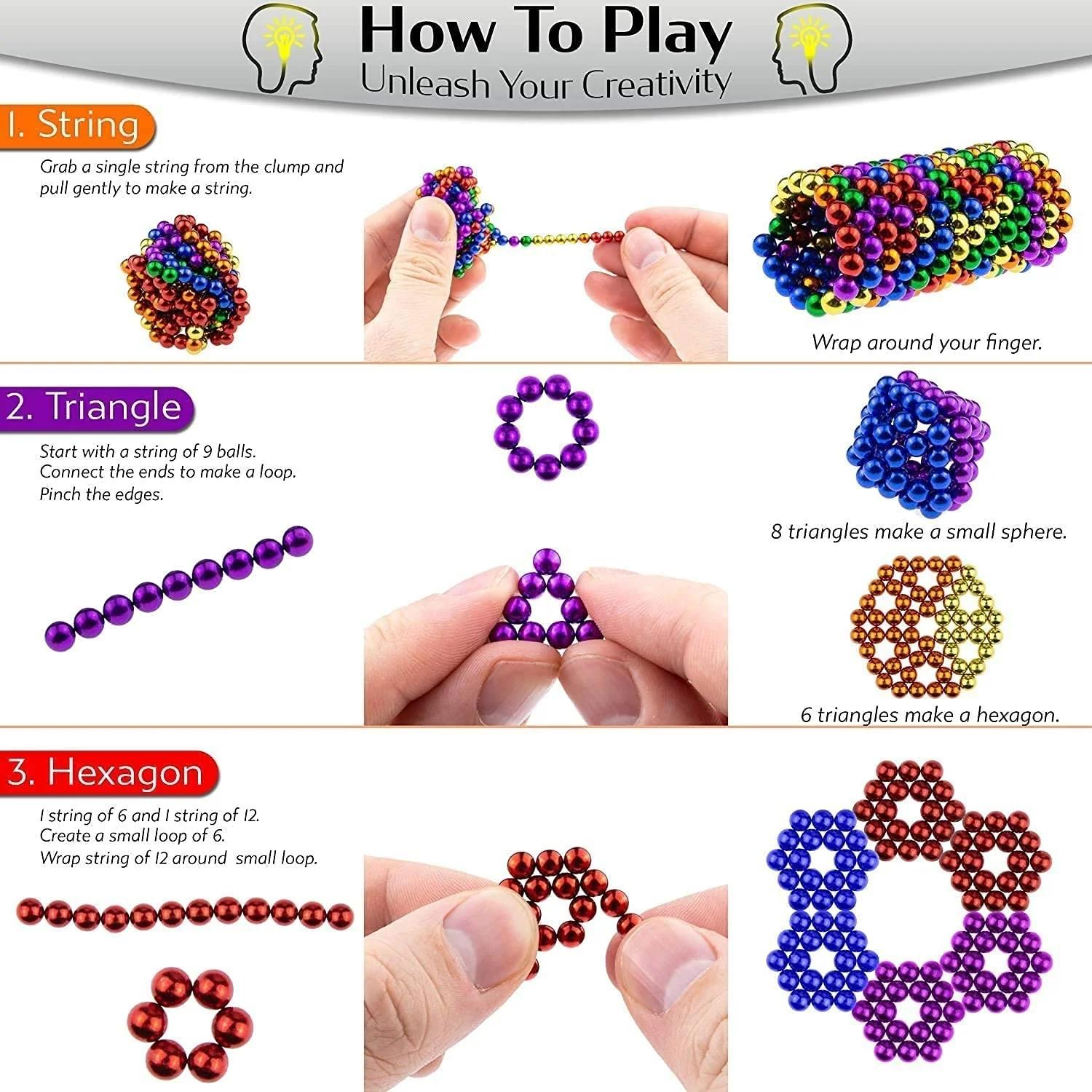Magnetic Buckyballs - Rainbow Color