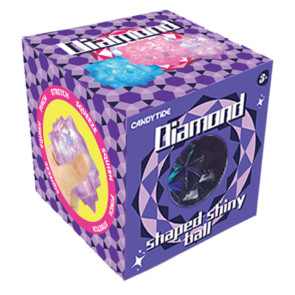 Diamond Shaped Shiny Squishy Ball | Bookazine HK