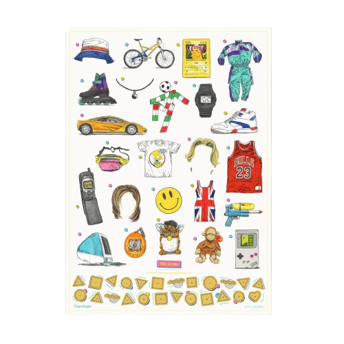The Chartologist Interactive Wall Art – Icons of The 90's