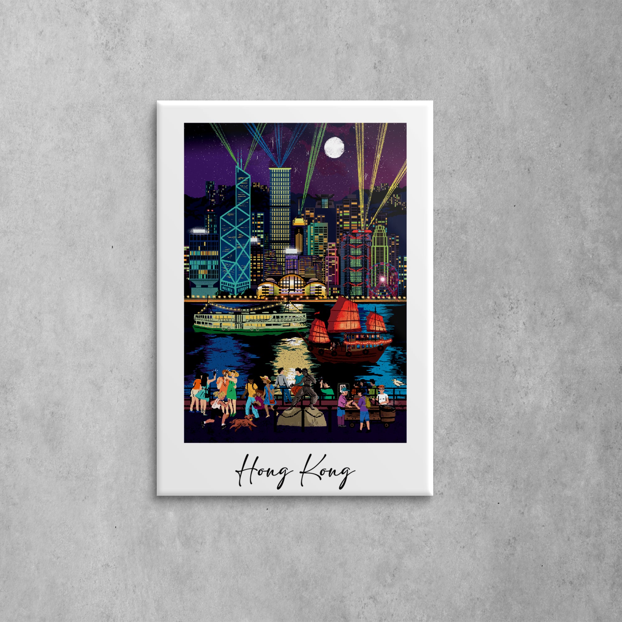 Hong Kong Harbour Lights Magnet | Bookazine HK