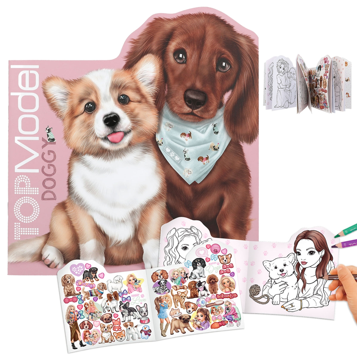 TOPModel Doggy Colouring Book Figural Kitty and Doggy | Bookazine HK