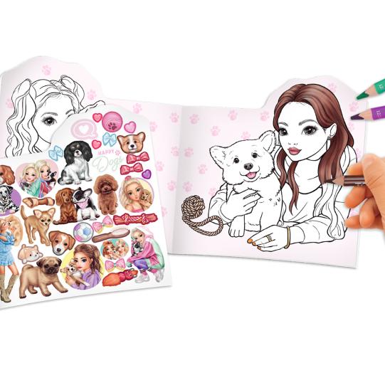 TOPModel Doggy Colouring Book Figural Kitty and Doggy | Bookazine HK