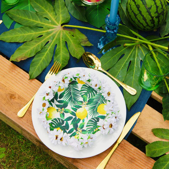 Tropical Fiesta Palm Lemon Napkin Pack of 20 | Bookazine HK
