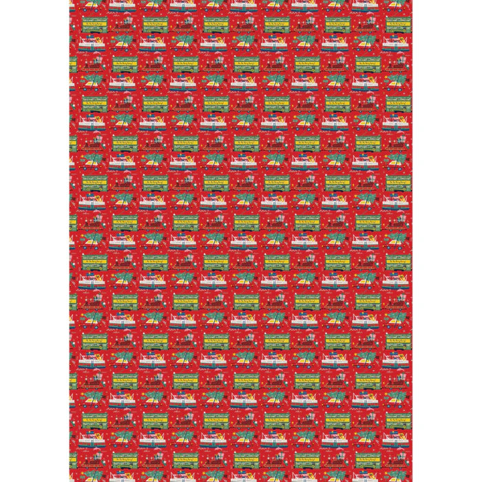 Christmas Festive Transport Wrapping Paper | Bookazine HK