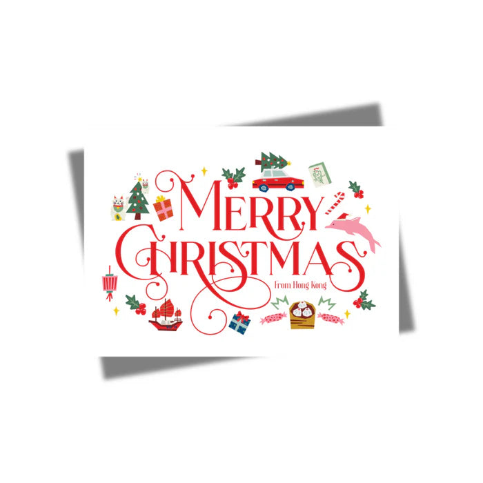 Festive Medley Luxe Foiled Christmas Postcard | Bookazine HK