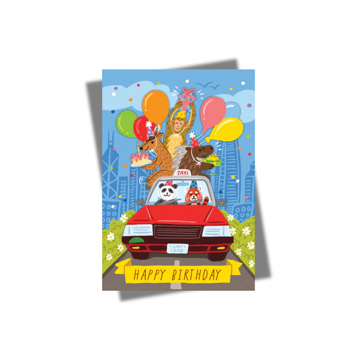 Happy Birthday Red Taxi Party Card | Bookazine HK