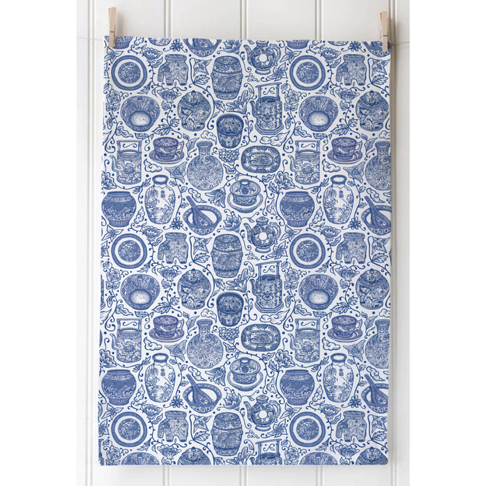 Lrp Tea Towel Blue And White | Bookazine HK