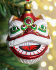 Hand Painted Glass Red Lion Head Ornament | Bookazine HK