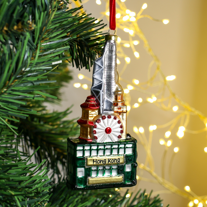 Hand Painted Glass Cityscape Ornament | Bookazine HK