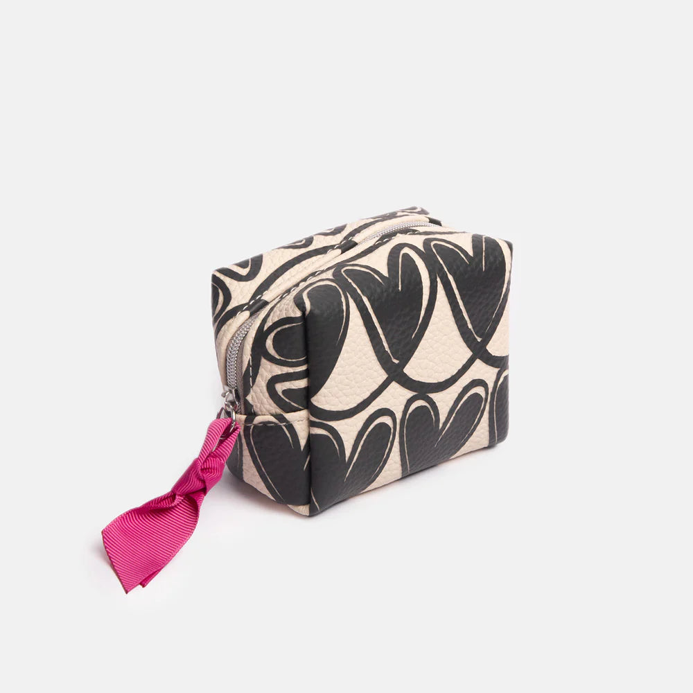 Mono Looped Hearts Ultra Mini Cube Cosmetic Bag | Bookazine HK
