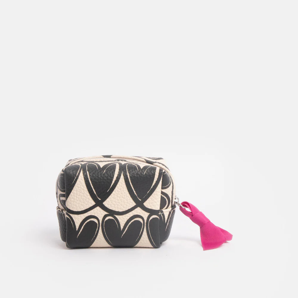 Mono Looped Hearts Ultra Mini Cube Cosmetic Bag | Bookazine HK
