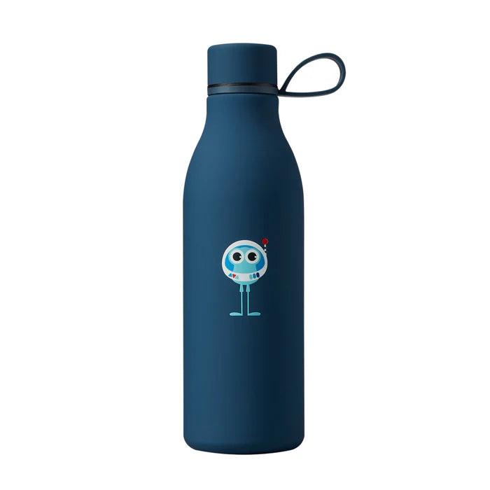 Navy Spaceman Soft Touch Metal Bottle 500ml | Bookazine HK