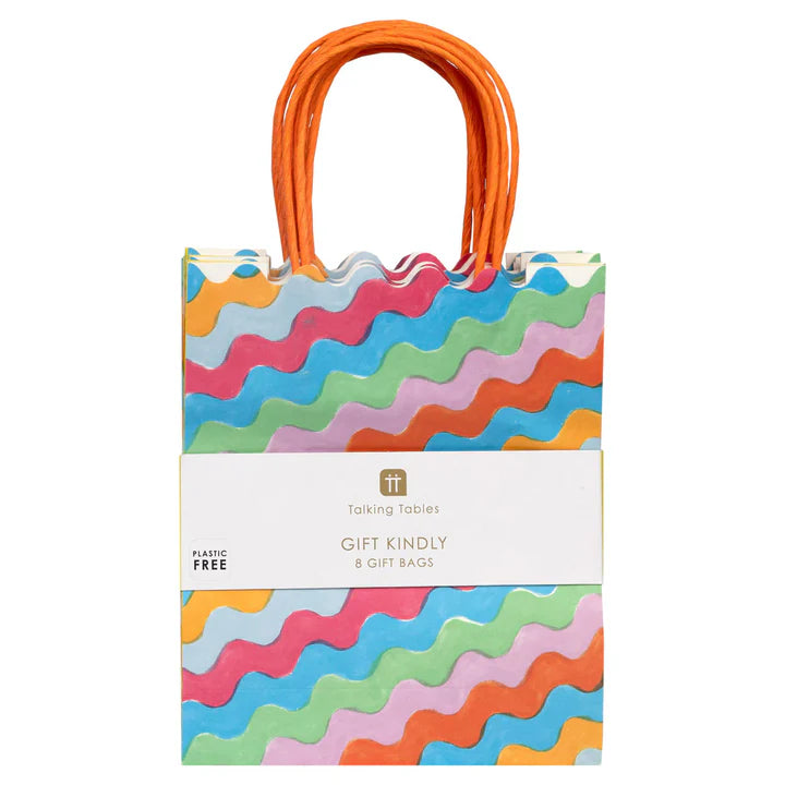 Wavy Multi-Colord Bags Pack of 8 | Bookazine HK