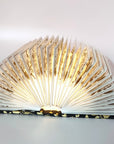 Gold Print Flower Book Lamp