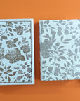 Silver Print Flower Book Lamp