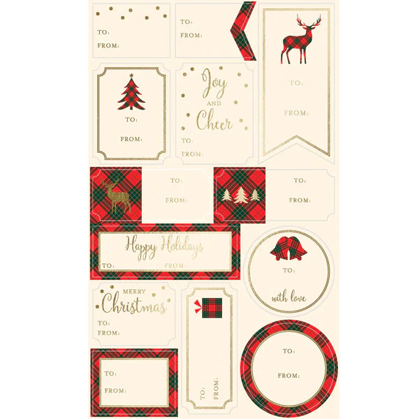 Plaid Icons Holiday Gift Labels Pack of 13 | Bookazine HK