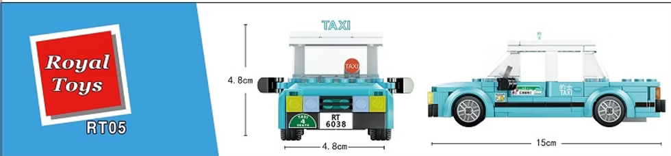 Hong Kong Blue Taxi Building Blocks | Bookazine HK