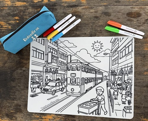 Redoodle Set - Hong Kong Street Scene