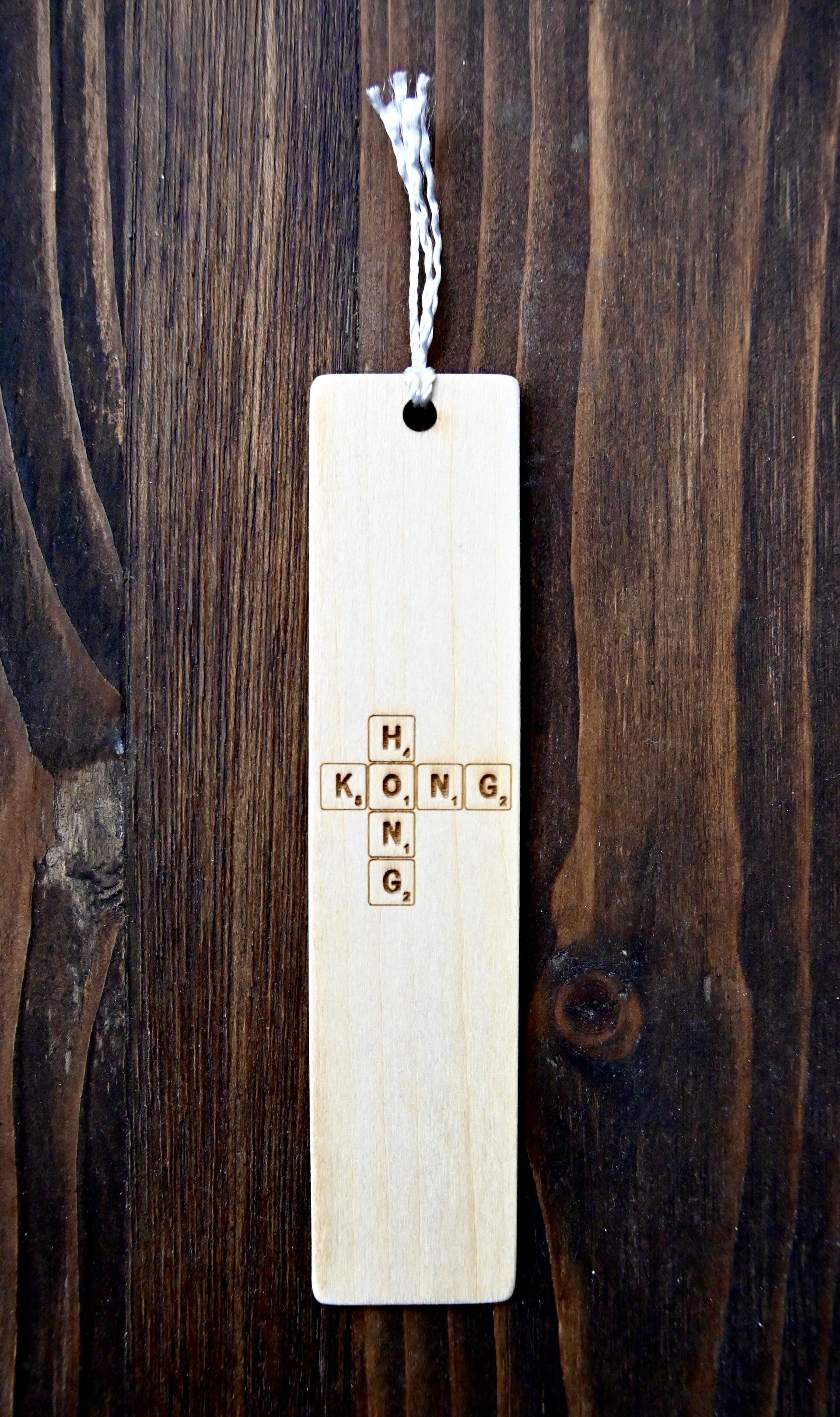 Hong Kong Wooden Bookmark Scrabble | Bookazine HK