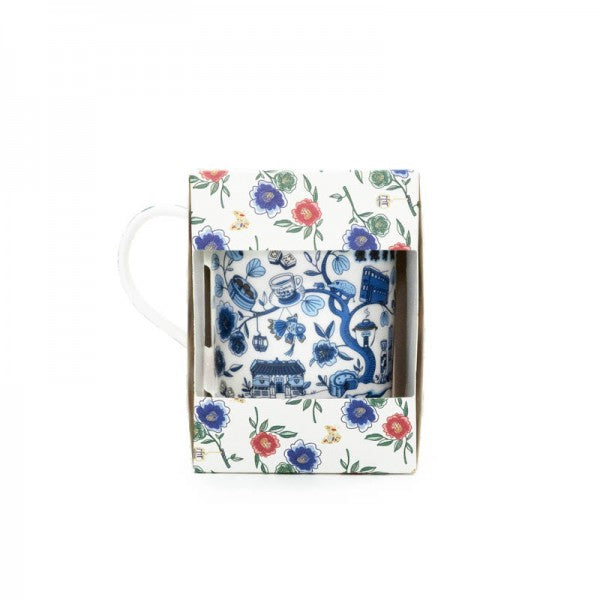 HK Toile Mug - Blue &amp; Gold | Bookazine HK