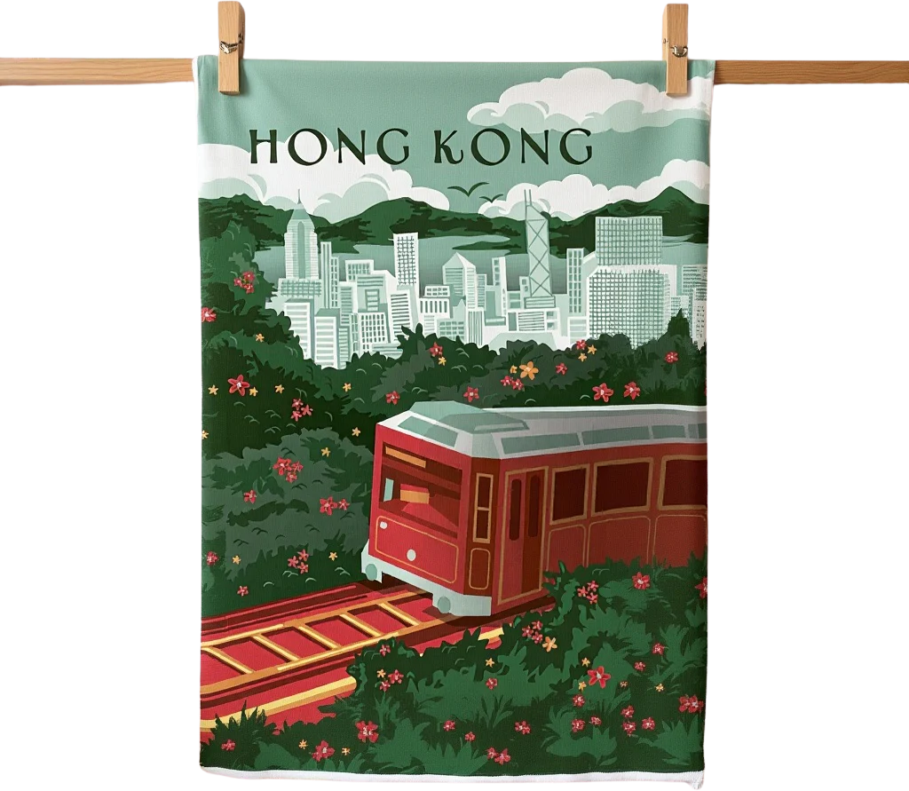 Peak Tram Tea Towel | Bookazine HK