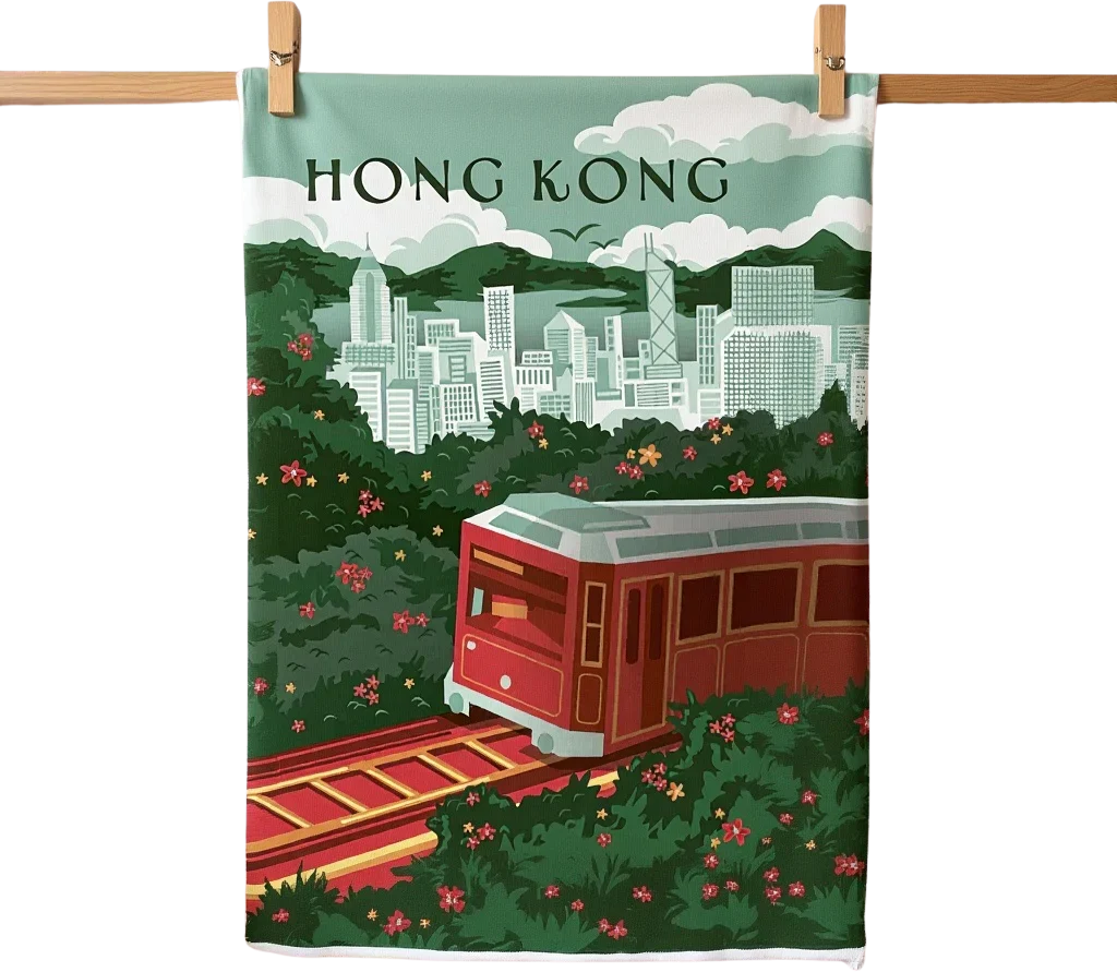 Peak Tram Tea Towel | Bookazine HK