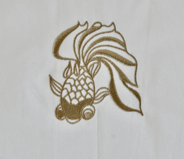 Tea Towel With Golden Goldfish | Bookazine HK