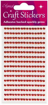 Red Gems Craft Sticker 4mm x 240pcs | Bookazine HK