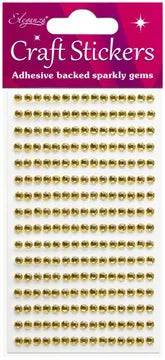 Gold Gems Craft Sticker 4mm x 240pcs | Bookazine HK