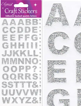 Craft Stickers Bold Alphabet Set Silver  | Bookazine HK