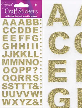 Craft Stickers Bold Alphabet Set Gold | Bookazine HK