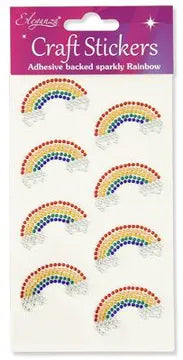 Diamante Rainbow Craft Sticker 8pcs | Bookazine HK
