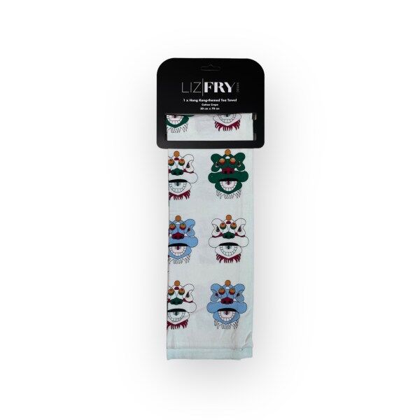 Tsim Sha Tsui Lion Heads Tea Towel | Bookazine HK
