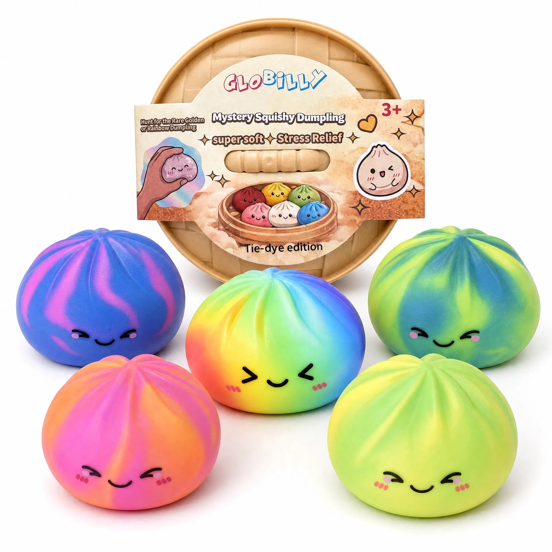 Mystery Bun Squishy (Medium) - Tie Dye Edition