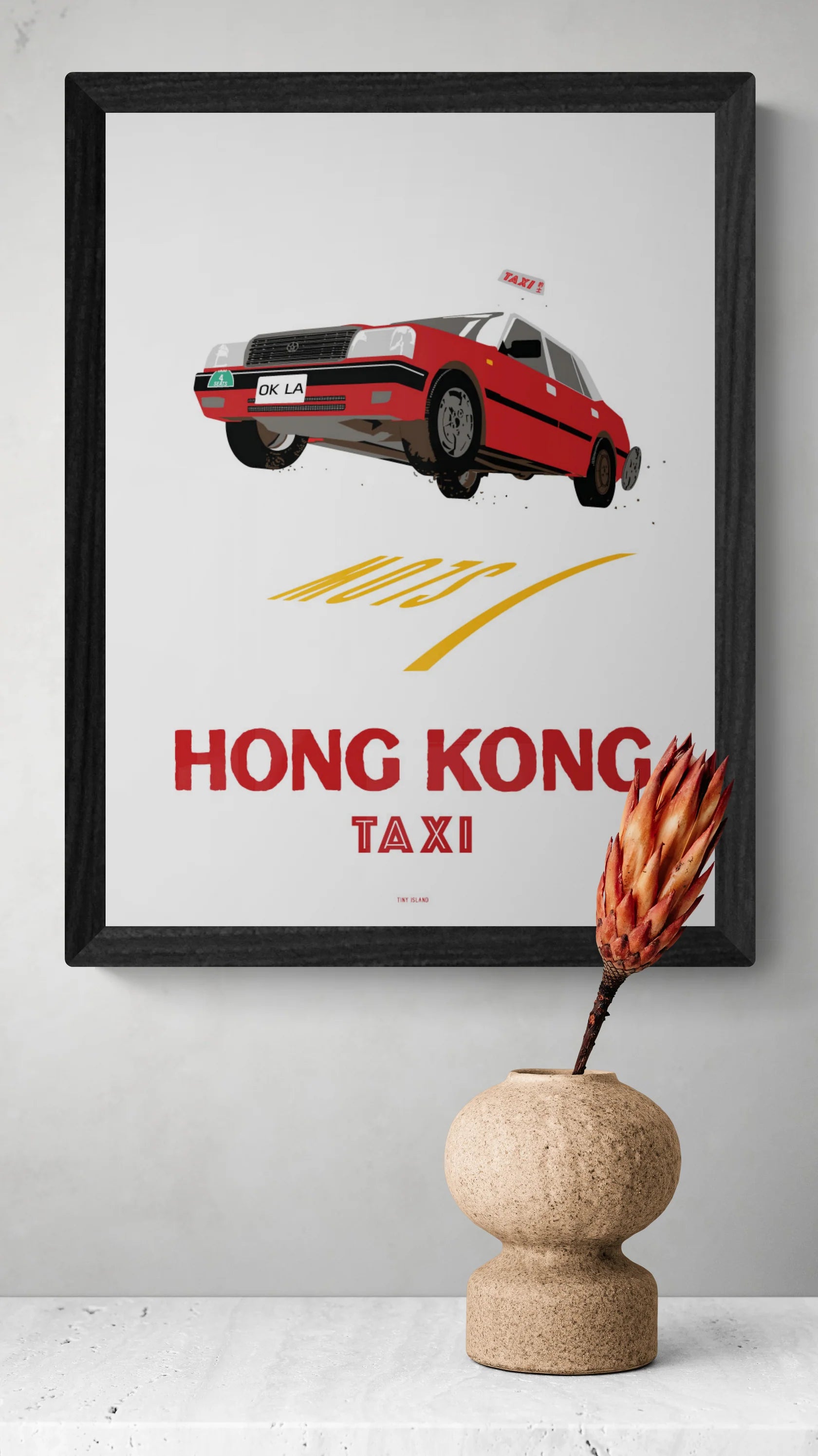 Hong Kong Red Taxi Offset Print | Bookazine HK