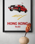 Hong Kong Red Taxi Offset Print | Bookazine HK