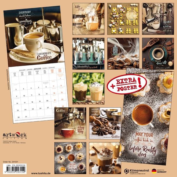 Coffee 2024 Wall Calendar Bookazine HK