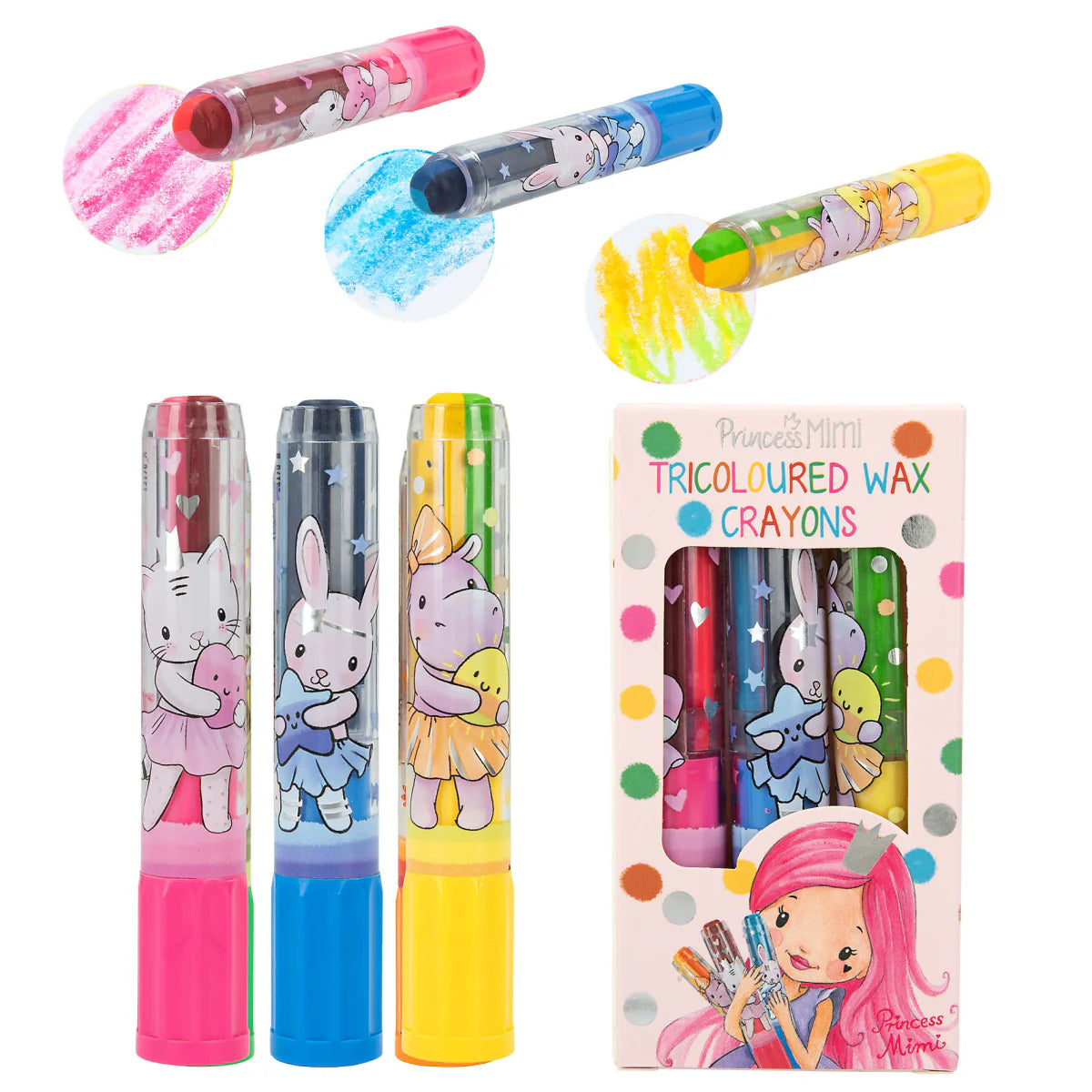 Princess Mimi Tricoloured Wax Crayon Set | Bookazine HK