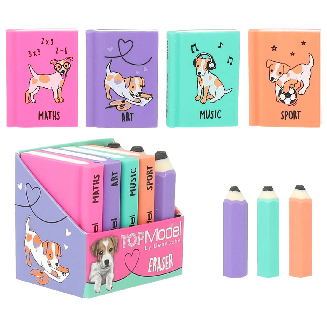 Topmodel Eraser Set Mini Notebooks & Pencils | Bookazine HK