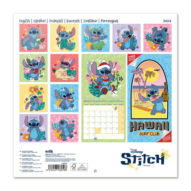 Disney Stitch 2024 Wall Calendar