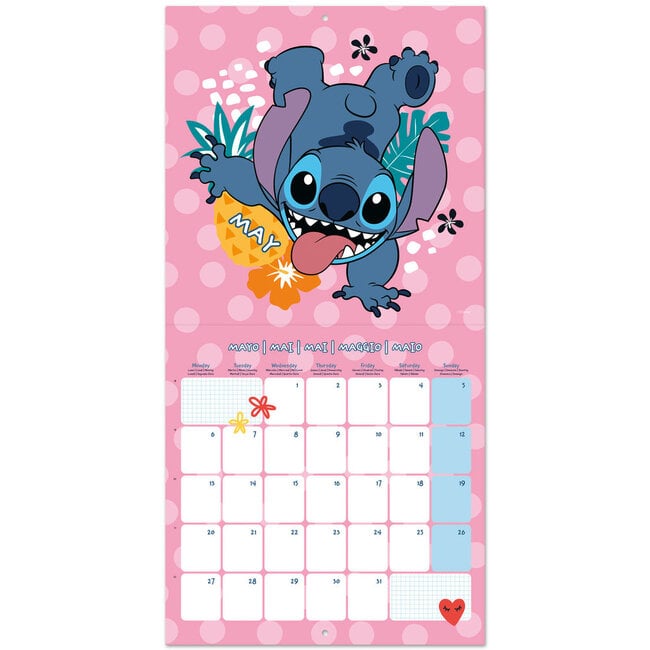 Disney Stitch 2024 Wall Calendar Bookazine HK