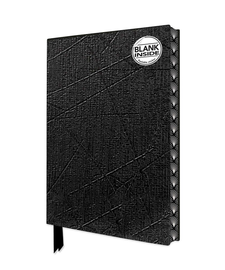 Ebony Black Vegan Leather Artisan Blank Notebook | Bookazine HK