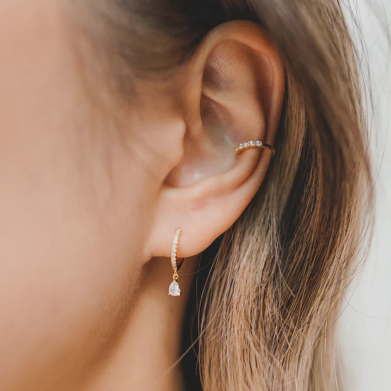 Teardrop Bling Huggies Earrings | Bookazine HK