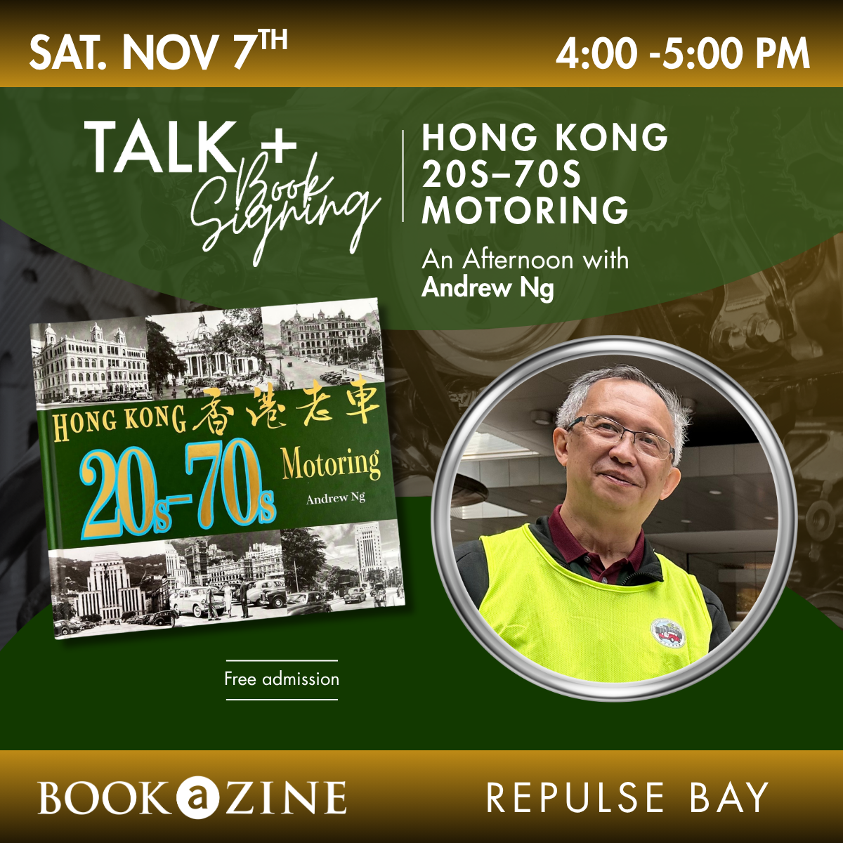 Talk + Book Signing: Hong Kong 20s - 70s Motoring