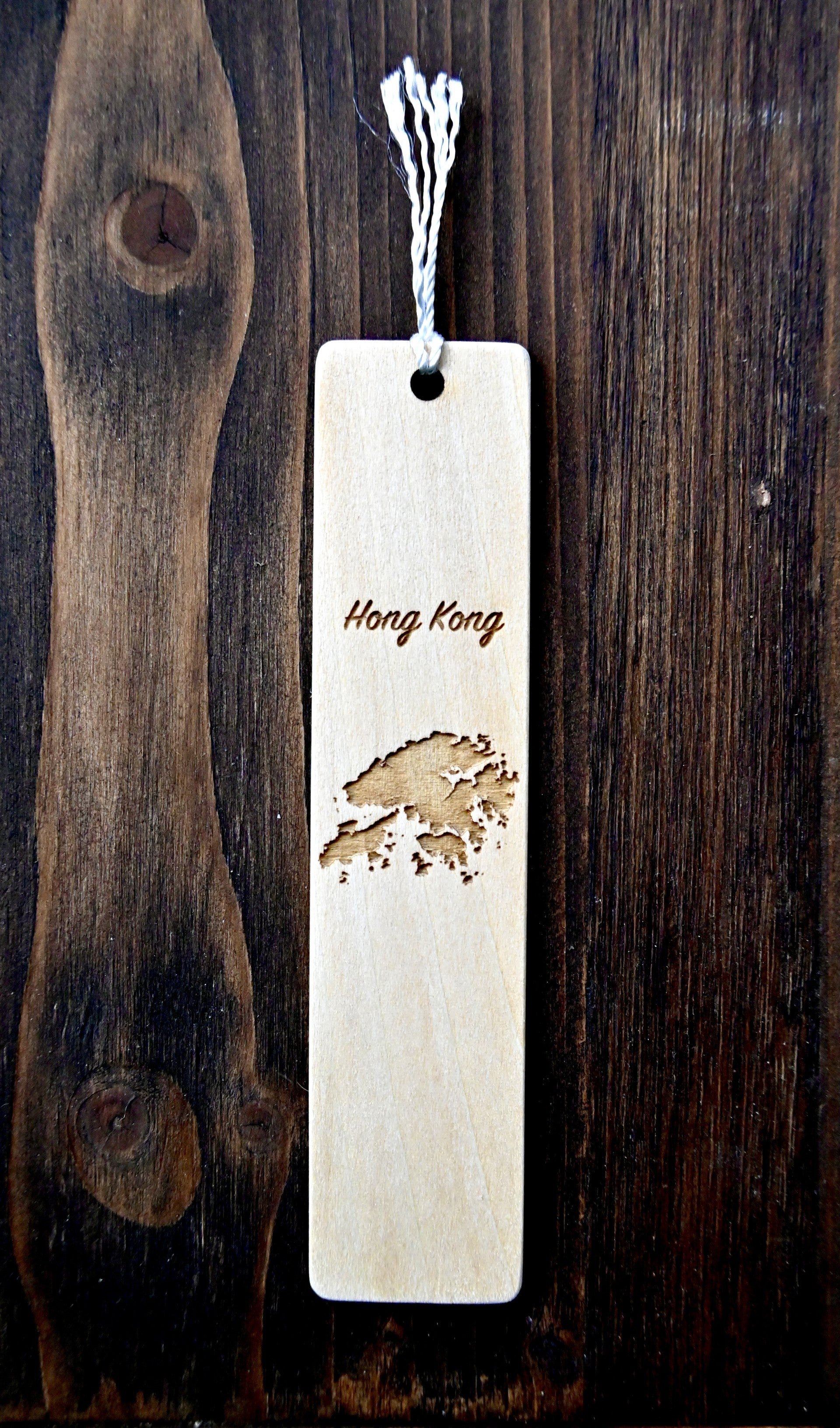 Hong Kong Wooden Bookmark Map | Bookazine HK