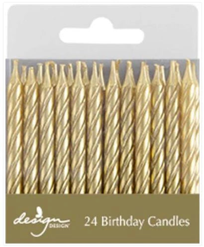 Gold Twist Candles Pack of 24 | Bookazine HK